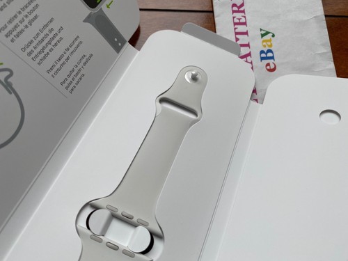 *BLANCHE SOUPLE avec BROCHE CÉRAMIQUE BLANCHE*SM/ML Apple Watch EDITION 44/45/46/49 bracelet sport - Photo 3 sur 5