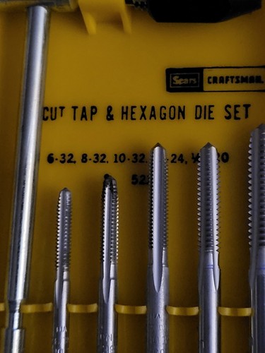 Sears Craftsman KROMEDGE 5 Cut Tap & Hexagon Die Set 9-52118 USA 🇺🇸 NOS - Picture 4 of 6