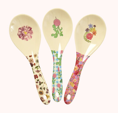 RICE: Salad Spoon aus Melamin Joie de Vivre-Kollektion, Salatlöffel, 3 Varianten