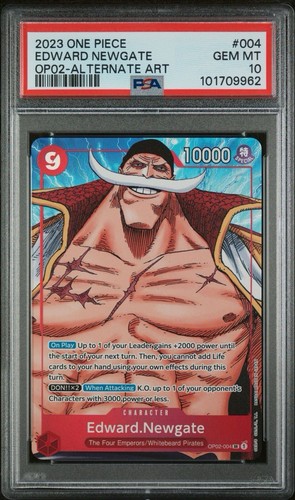 2023 One Piece Paramount War #004 Edward Newgate Alternate Art PSA 10 English - Picture 2 of 3