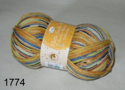 72,5/kg) 100 gr BAMBUS-MERINO CELEBRATION Sockenwolle 4-fach / 4-fdig  musterb | eBay.de