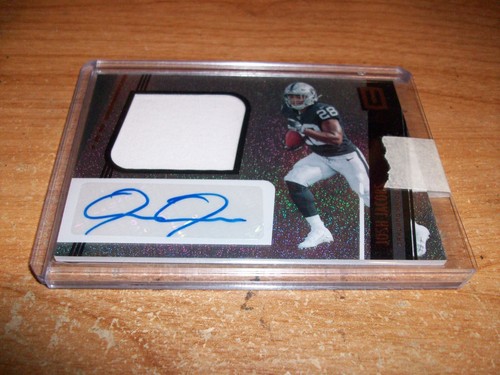2019 Panini Unparalleled Football Josh Jacobs Rookie Jersey Auto Card Raiders - Picture 2 of 3