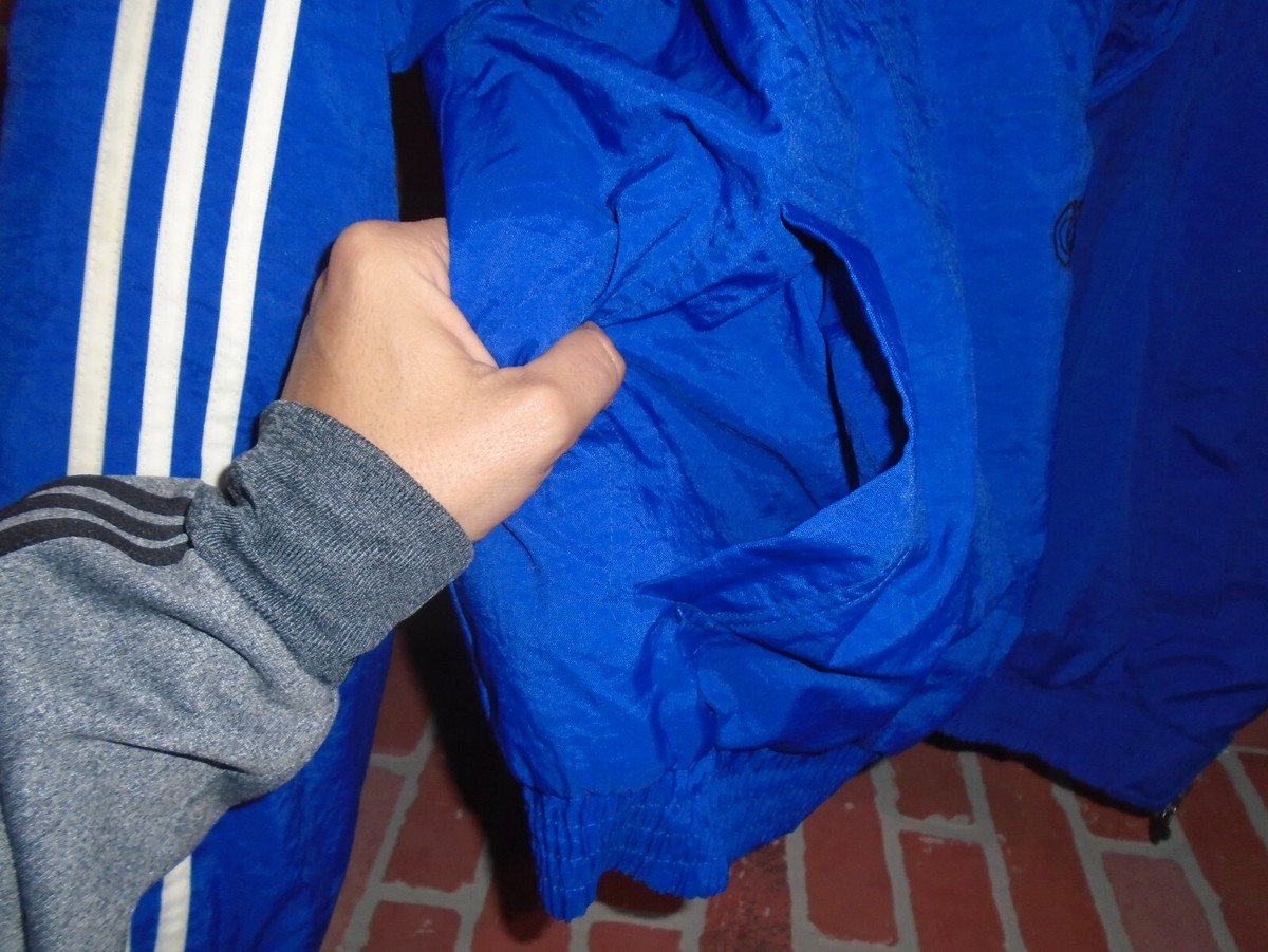ADIDAS VINTAGE 1990S MENS HEAVYWEIGHT PULLOVER NYLON JACKET SIZE 