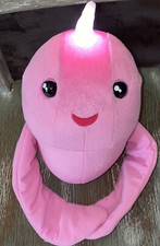 Fingerlings Hugs NARWHAL Interactive Pink Large Plush Light Up Horn Tested EUC
