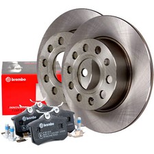 BREMBO Beläge + Bremsscheiben 252mm Hinten Satz für VW GOLF 5 6 A3 OCTAVIA LEON