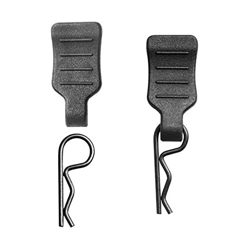50 Clips Universels R Pour Voitures RC Avec Languettes - Noir - 1.2mm - Pull Tabs