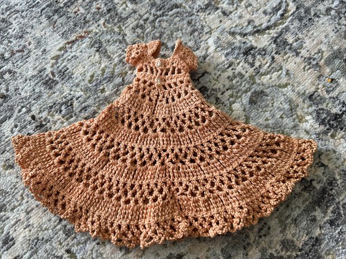 2 muñecas de moda vintage con vestido de ganchillo hecho a mano calzoncillos ropa interior capucha roja - Imagen 12 de 15