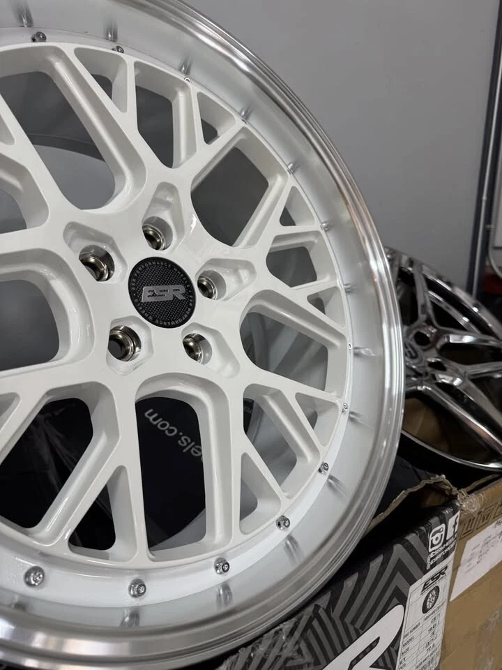 ESR Wheels CS11 5x112 19x8.5+30 Gloss White Audi VW Euro Rims Set of 4 Wheels - Image 2 of 4