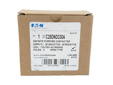 Eaton/Cutler Hammer C25DND330A 50mm DP Contactor *NEW*