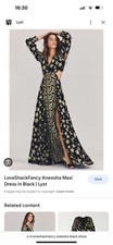 LoveShackFancy Aneesha Maxi Dress XS Black NWT