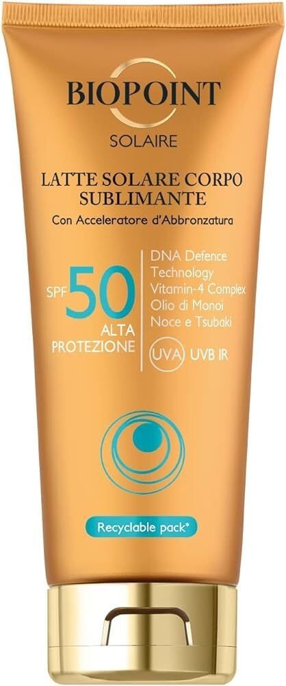 BIOPOINT Crema Solare 50 SPF Latte Corpo Protezione Alta 200 ml - Immagine 2
