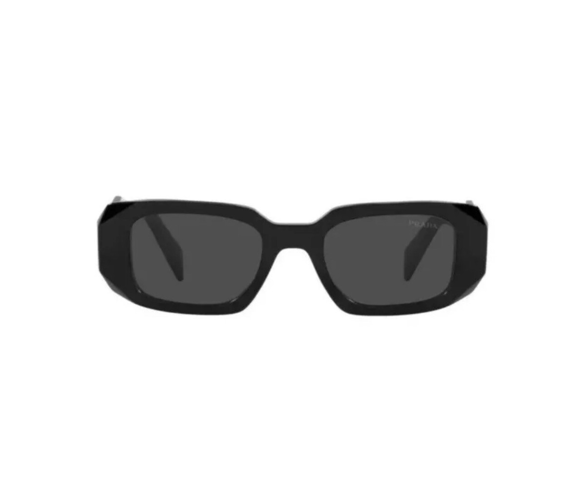 PRADA サングラス SPR 17I 1AB-1A1 ブラック ケース付き Prada PR17WS 1AB5S049 Unisex Sunglasses 49 mm Black / Dark Grey