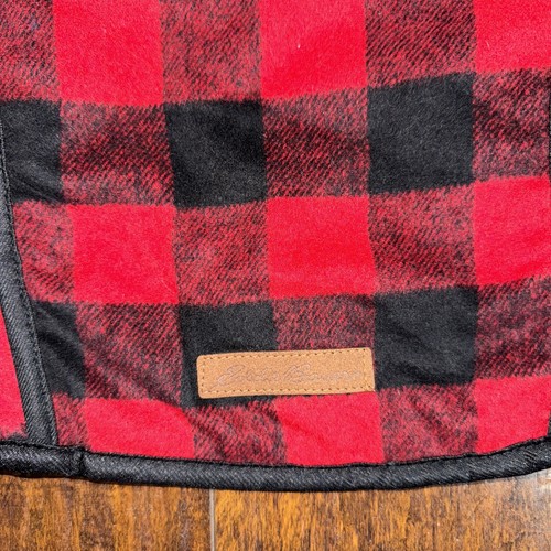 Eddie Bauer Checkered Plaid Dog Vest / Jacket Fleece Lined Size L New - Picture 2 of 4