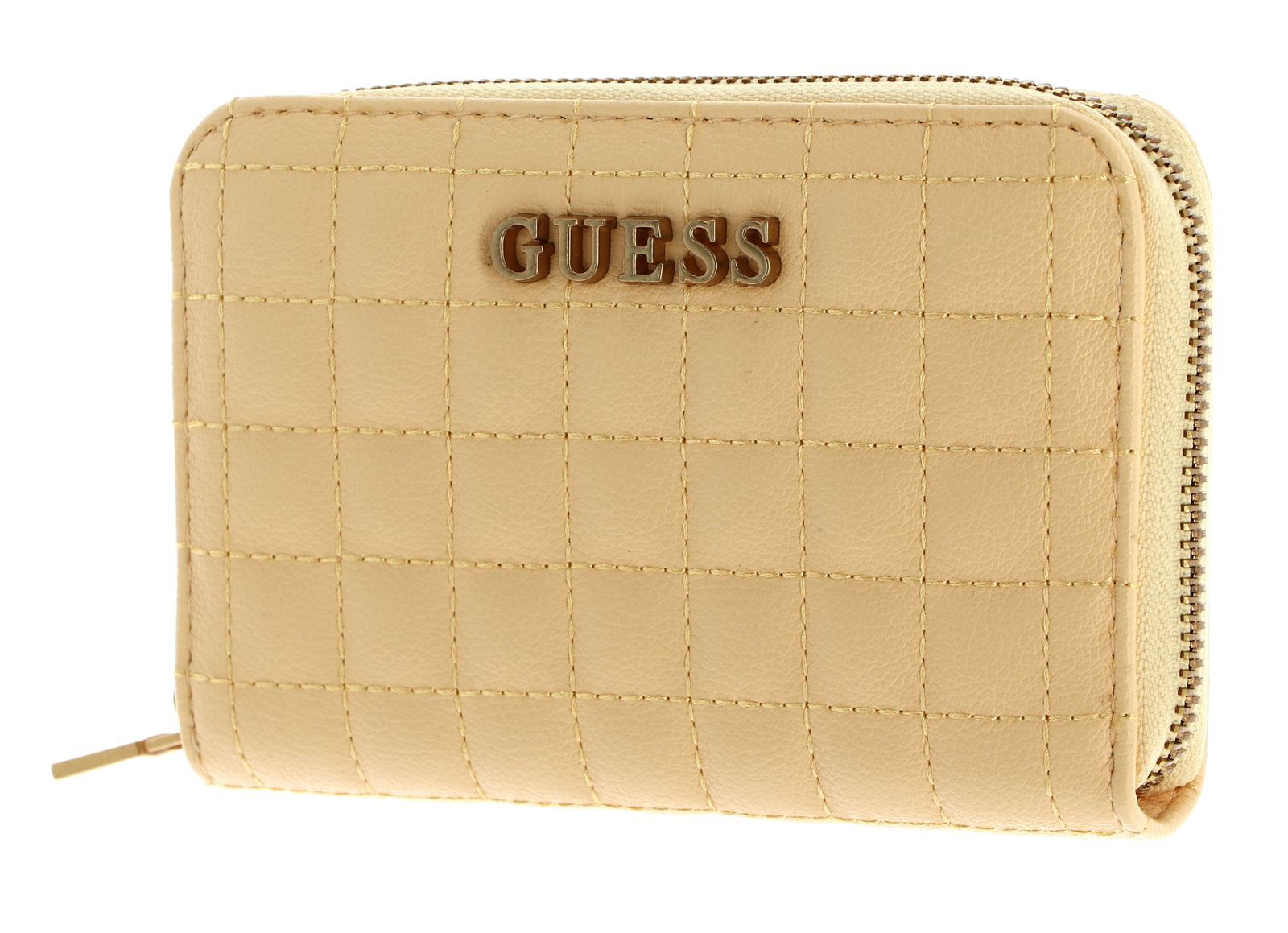 GUESS purse Tia Zip Around M Cornsilk