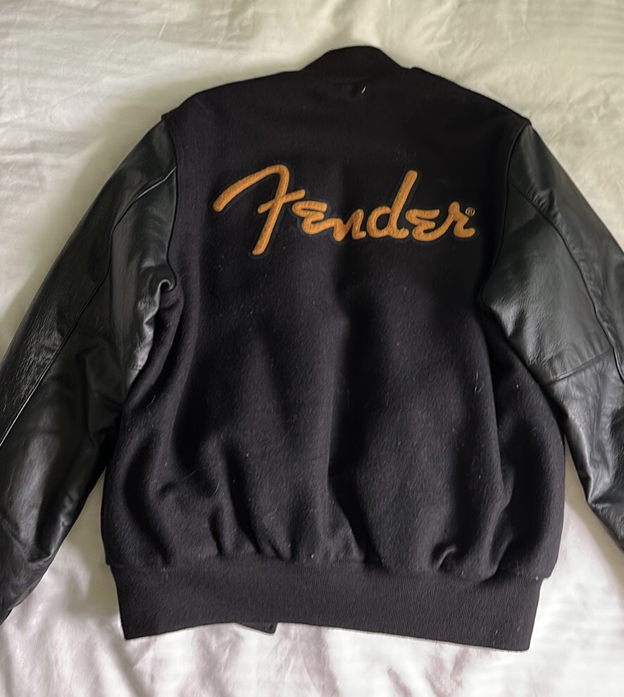 Fender Guitar Varsity Leather Jacket Gem