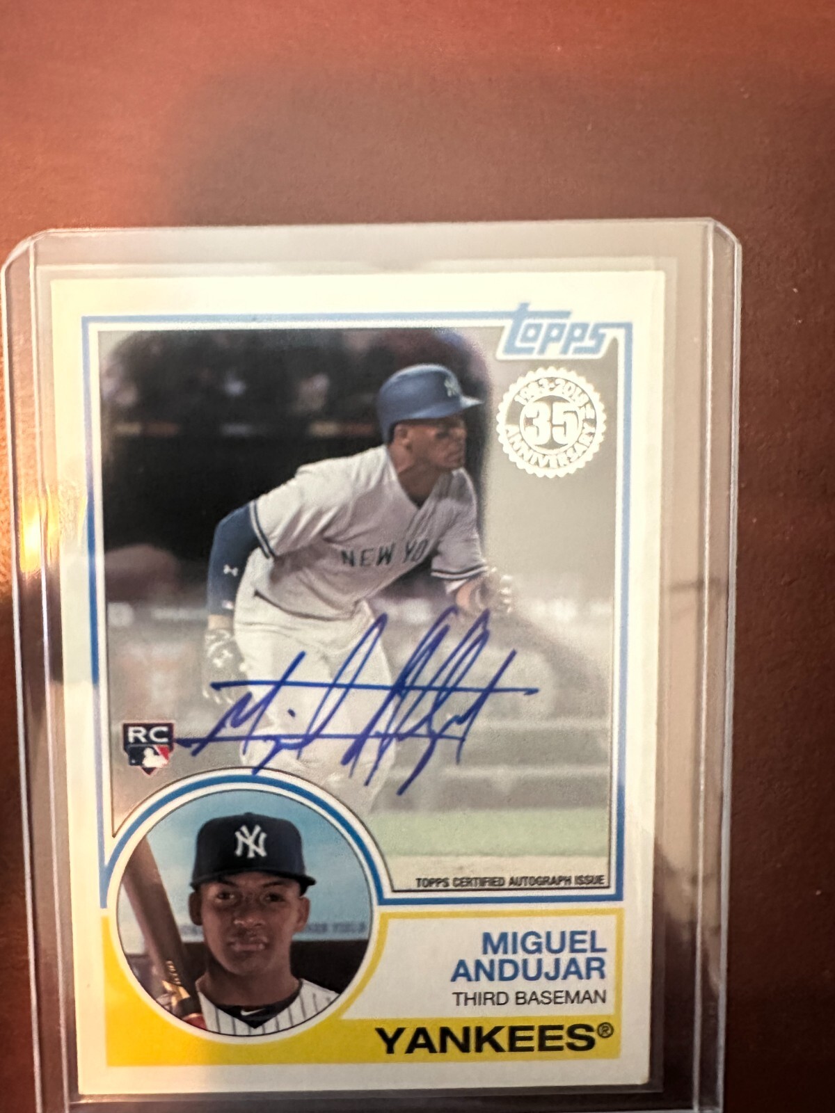 2018 Topps - 1983 Topps Design Autographs Miguel Andujar #83A-MA (AU, RC)