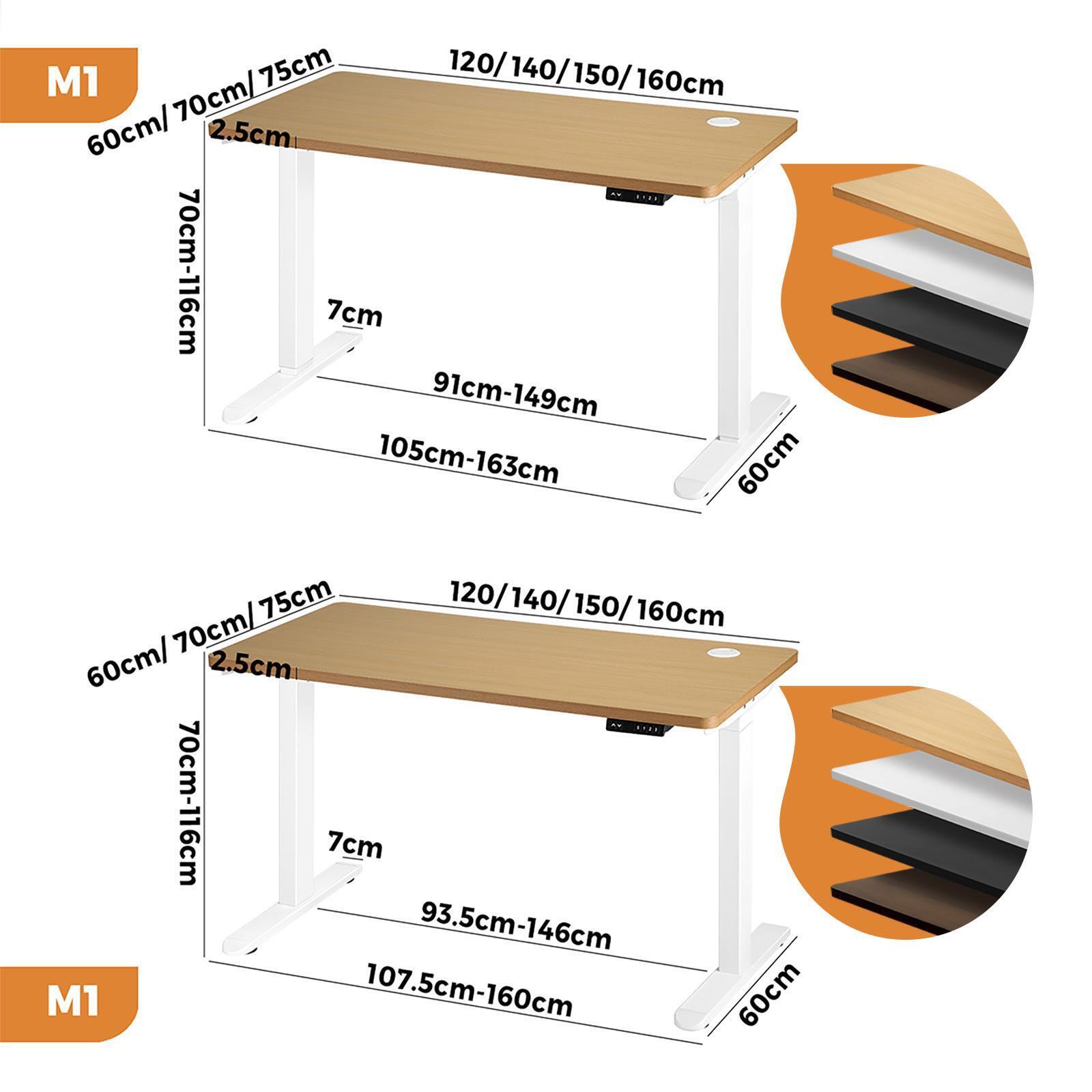 Oikiture Electric Standing Desk Dual/Single Motor 120160CM 4 Colors eBay