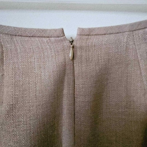 Size 6 Le Suit Cream and Beige 2-Piece Short-sleeved Blazer Skirt Business - Picture 9 of 23