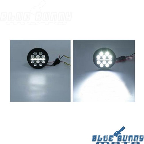 Pair 4.5" Round LED Fog Light Headlight For Harley Road King Electra Glide Dyna - Picture 9 of 9