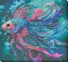 Fish At depth Bead Embroidery Kit ? DIY Beaded Home Decor Wall Art