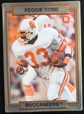 1990 Action Packed Reggie Cobb #43 Rookie RC Football Card Tampa Bay Buccaneers. rookie card picture