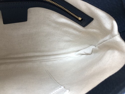 New GUCCI Jackie Flora Canvas Leather Shoulder Bag Hand Bag Navy Floral New - Picture 18 of 23