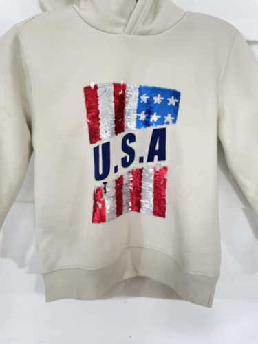 NWD NEW ZARA ICE SEQUIN FLAG SWEATSHIRT HOODIE REVERSE SEQUIN 9 YEARS 134 CM #9 - Picture 8 of 12