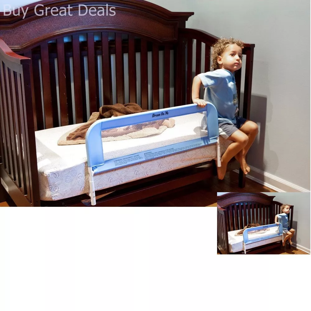 Convertible Crib Rail Toddler Baby Kids Bed Safety Mesh 33Inch