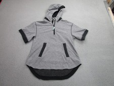 IVIVVA Sweater Girls 12 Gray Fleece Zip Short Sleeve Pullover Hoodie Sweatshirt