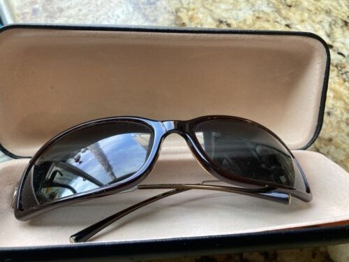 CHANEL 5038 Burgundy/Brown Frame Black Lenses Women’s Sunglasses ITALY - Picture 7 of 9