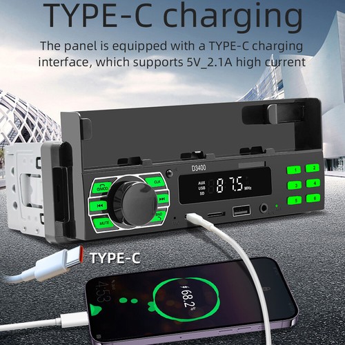 1DIN Car MP3 Player Stereo Radio Bluetooth In-Dash Digital Audio USB Positioner - Bild 6 von 19