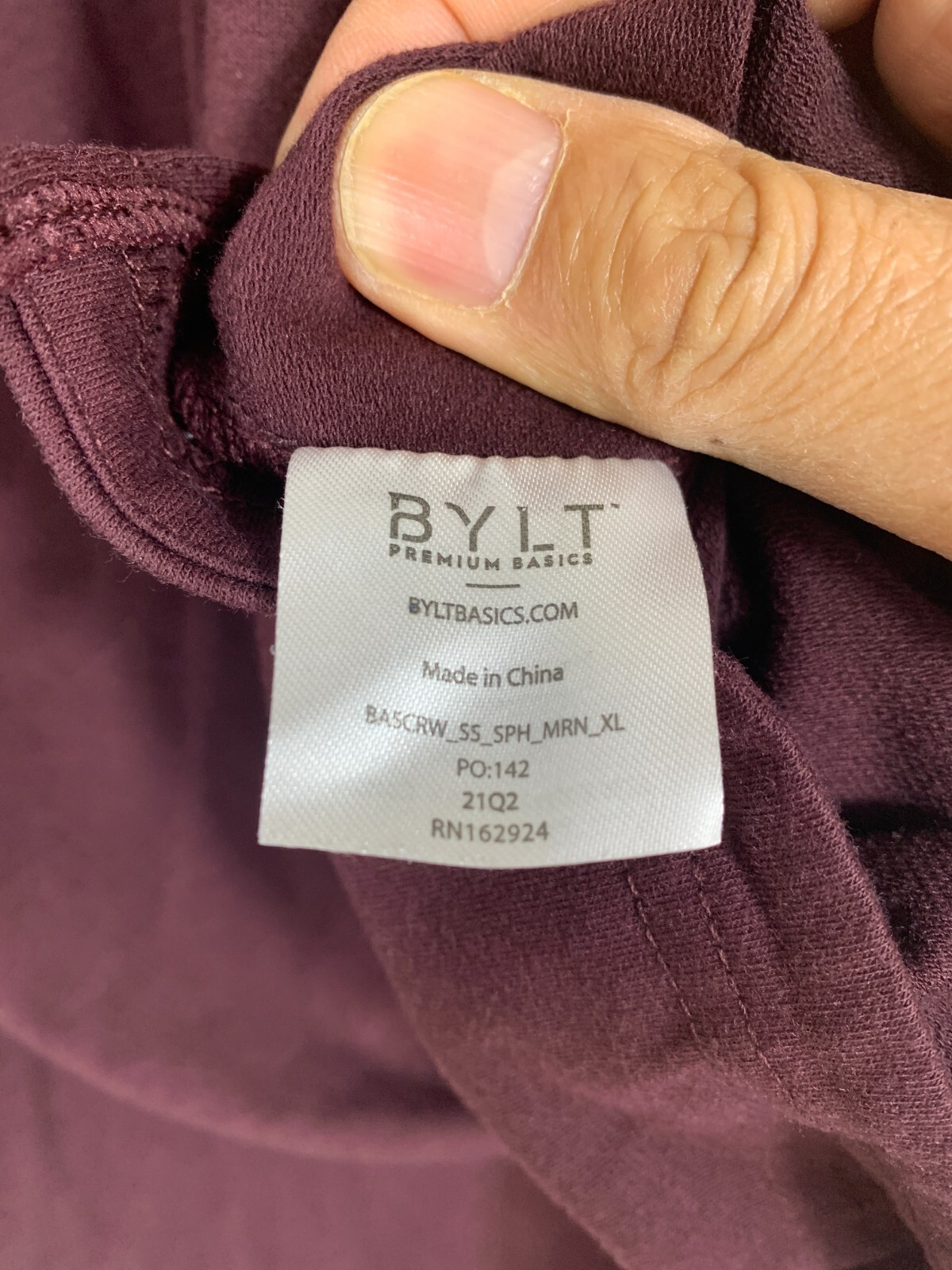 BYLT Basic Crew Split Hem BYLT Blend Shortsleeve … - image 8