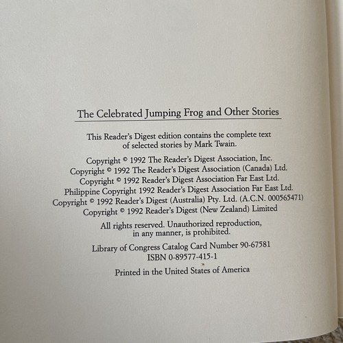 The Celebrated Jumping Frog… Twain, RD World's Best Reading w/ Book Club Insert - Picture 3 of 10