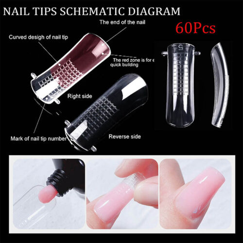 Poly Nail Gel Polish Extension Starter Manicure Kit With 120W UV LED Lamp Dryer - Picture 8 of 11