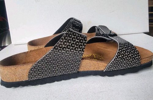 Sandali slip on Papillo donna 39 US 8 bianchi e neri Dots! - Foto 3 di 8