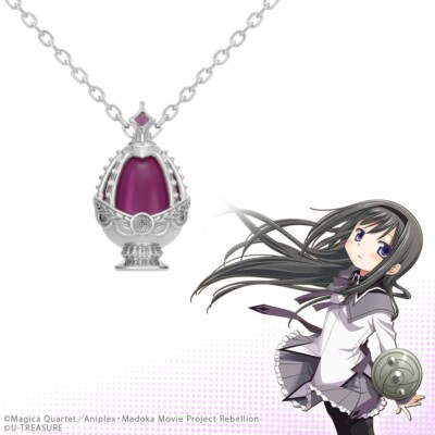 Madoka Magica HOMURA AKEMI Rebellion Necklace Silver Soul Gem