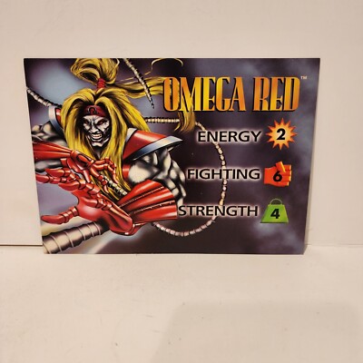 Omega Red 1995 Marvel Over Power Card Game 5x7