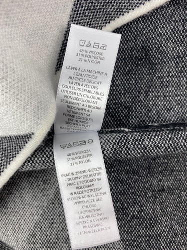 Suéter para mujer Tahari, talla S, mezcla de viscosa cuello tortuga, gris, blanco, negro, 1 - Imagen 6 de 6