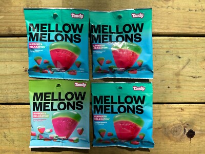 4 Tandy Mellow Melons Refreshing Watermelon Relaxation Gummy Supplements - 1.8oz