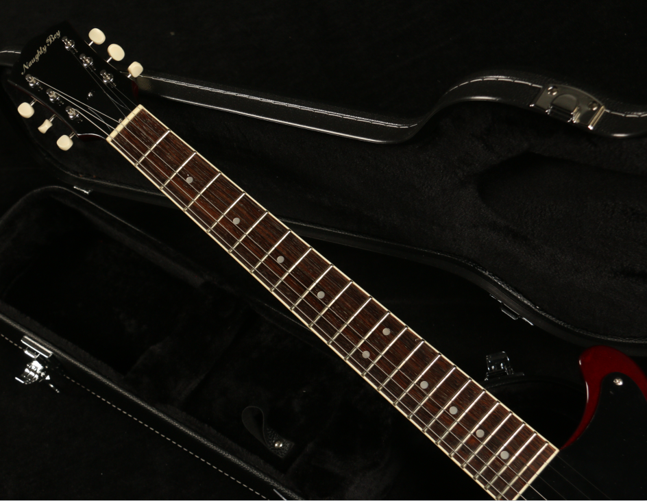 Custom Junior Deep Red Electric Guitar P90 Pickups Chrome Hardware Free