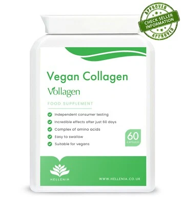 Hellenia Vollagen® 500mg - 60 Capsules - "Vegan Collagen"