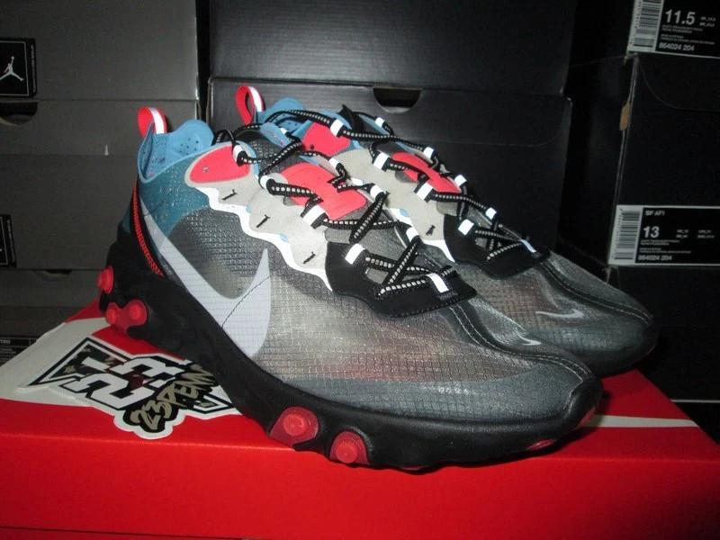 REACT ELEMENT 87 BLUE CHILL SOLAR RED MENS AQ1090 006 QS 2018 BLACK GREY | eBay