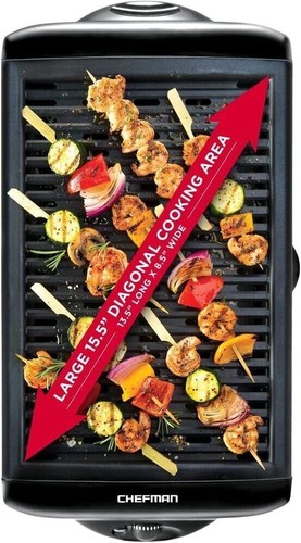 Chefman Electric Smokeless Indoor Grill w/Non-Stick Cooking Surface & Adjustable - Picture 5 of 8