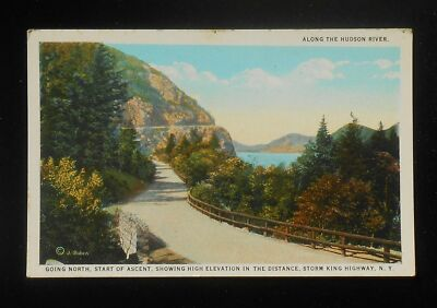 #ad #ad 1920s Going North Start of Ascent Storm King Highway No Cars Hudson Highlands NY $4.11
