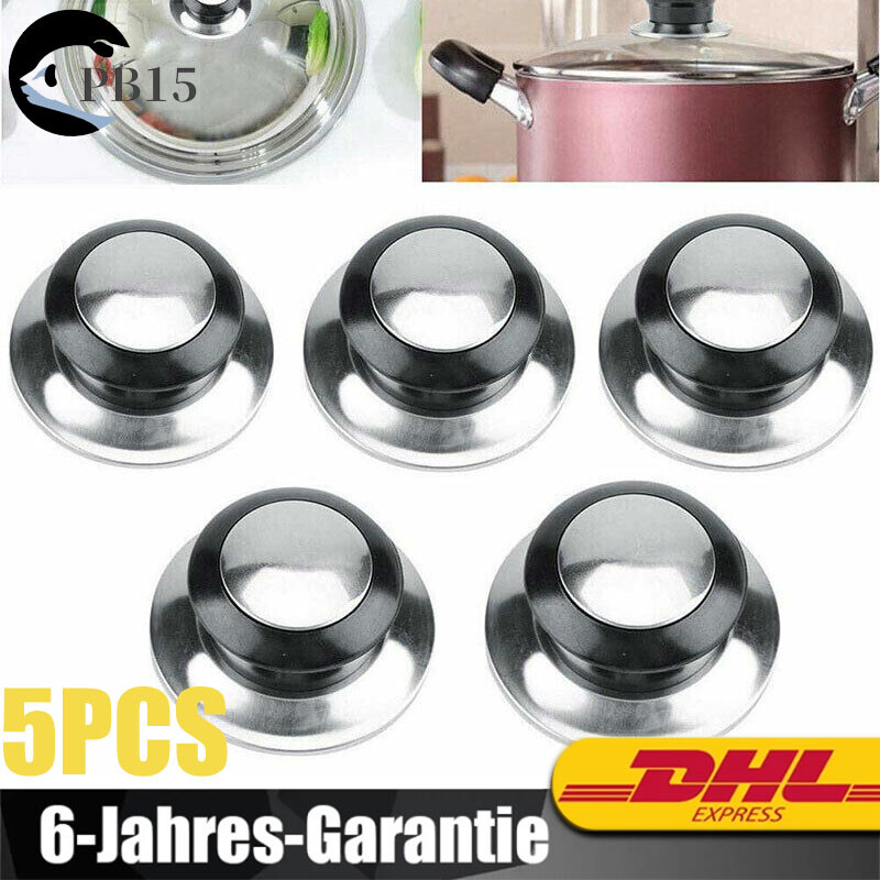 5X Universal Ersatz Knopf Griff für Glas Deckel Topfdeckel Küche Kochgeschirr DE