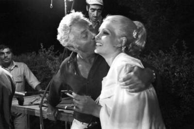 Janet Agren and Dino Risi on the film set of Normal Young Man 1969 Old Photo