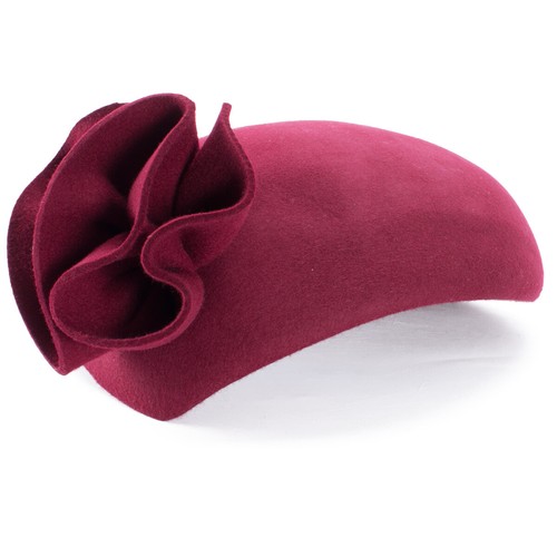 Teardrop Women Wool Felt Fascinator Flower Tam Beret Casque Cocktail Hat A566 - Picture 36 of 56