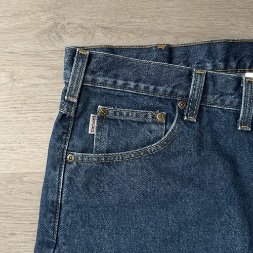 CARHARTT Traditional Fit Denim Jeans Men's Size 44x32 Medium Blue Wash Straight - Picture 2 of 11