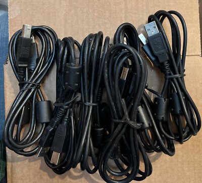 LOT OF 6 Hi-Speed USB Data Cables AWM 2725 30 Volt 80C V