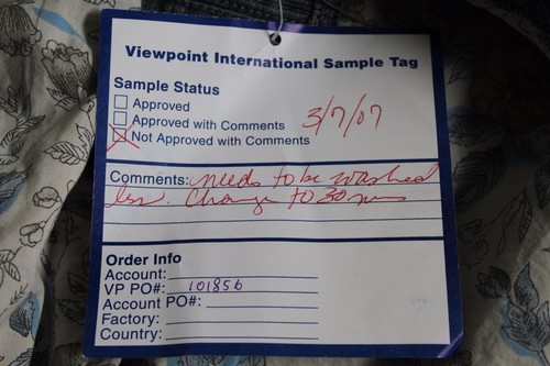 Tommy Bahama Men's Sample Denim Coat. Size M. 2007 First Drum Sample. - Picture 5 of 6